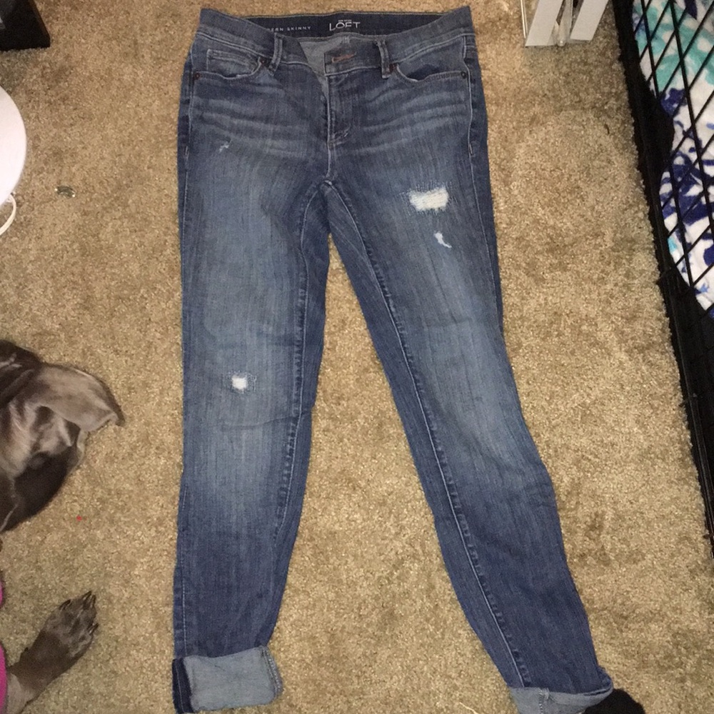 Slightly ripped jeans